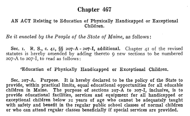 Text of 1955 Public Law Chapter 467 - Education of Physically Handicapped or Exceptional Children