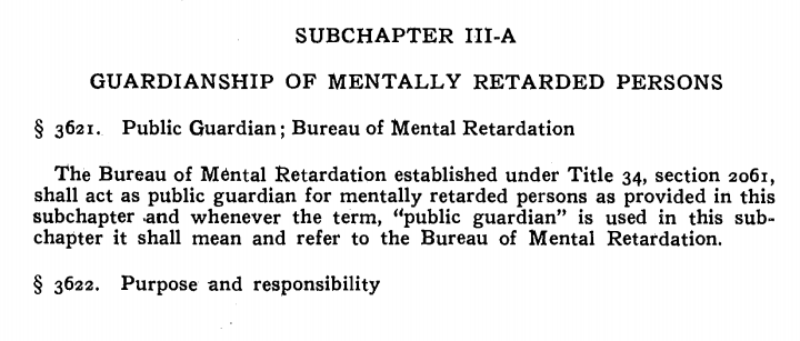 Text of 1969 Public Law Chapter 265 - Act Relating to the Guardianship of Mentally Retarded Persons