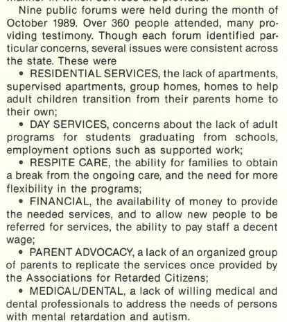 Clipping from 1989 Maine Department of Mental Health and Mental Retardation Report