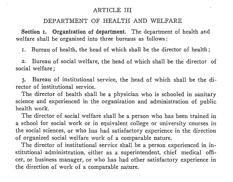 1931 Public Law, Chapter 216, An Act Relating to the Administration of the State